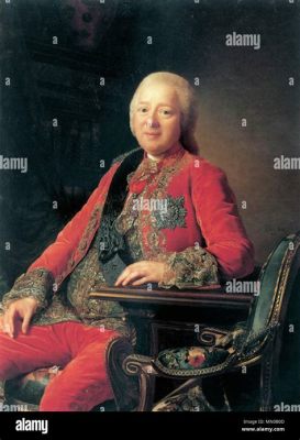 The Portrait of Count Nikita Ivanovich Panin - Unveiling a Russian Aristocrat Adorned in Luxurious Velvet and Intricate Embroidery